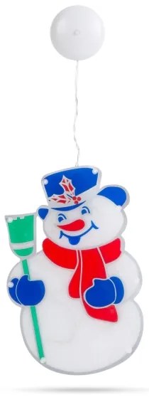 Decorazione natalizia LED - Pupazzo di neve luminoso, 8xLED/3xAAA, luce bianca fredda