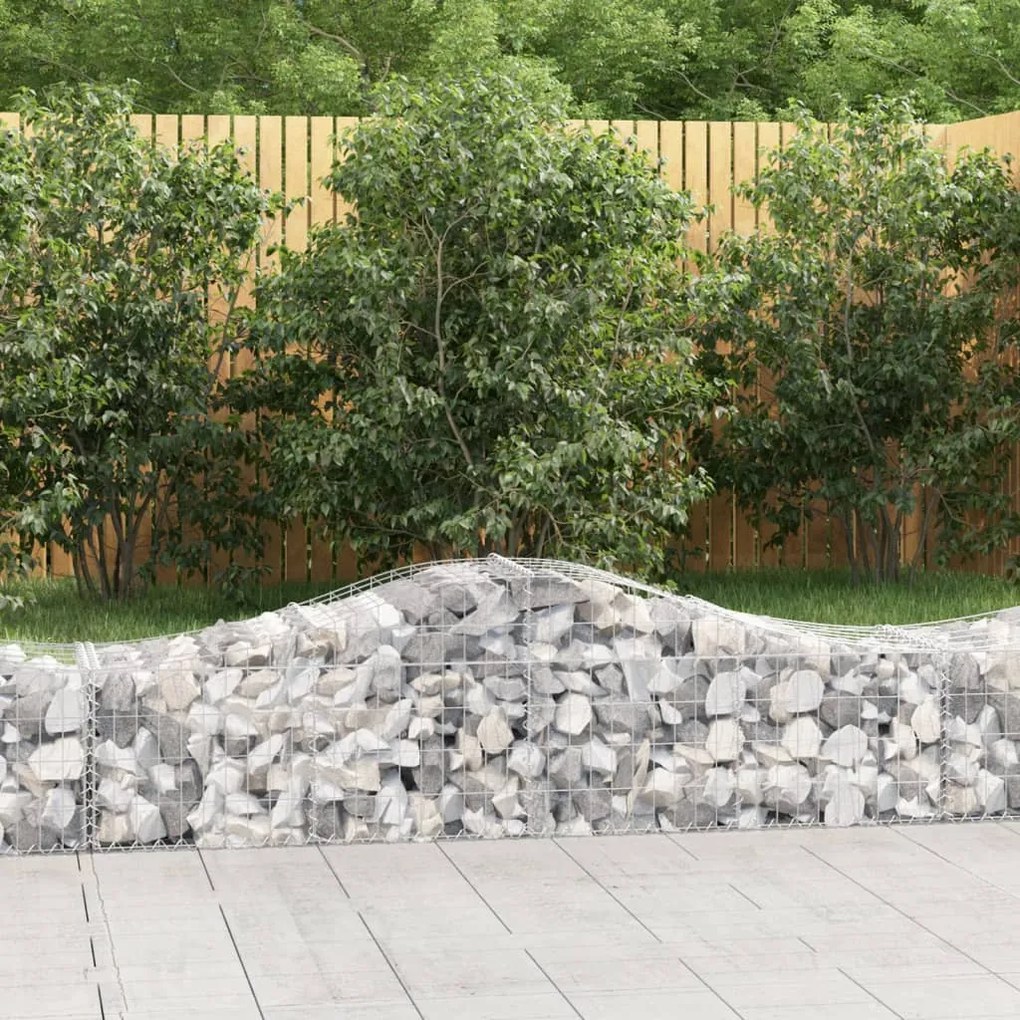 Cesti Gabbioni Ad Arco 20 Pz 200x50x40/60 Cm Ferro Zincato /