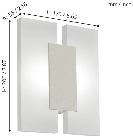 Eglo 96043 - Applique a LED METRASS 2 2xLED/4,5W/230V