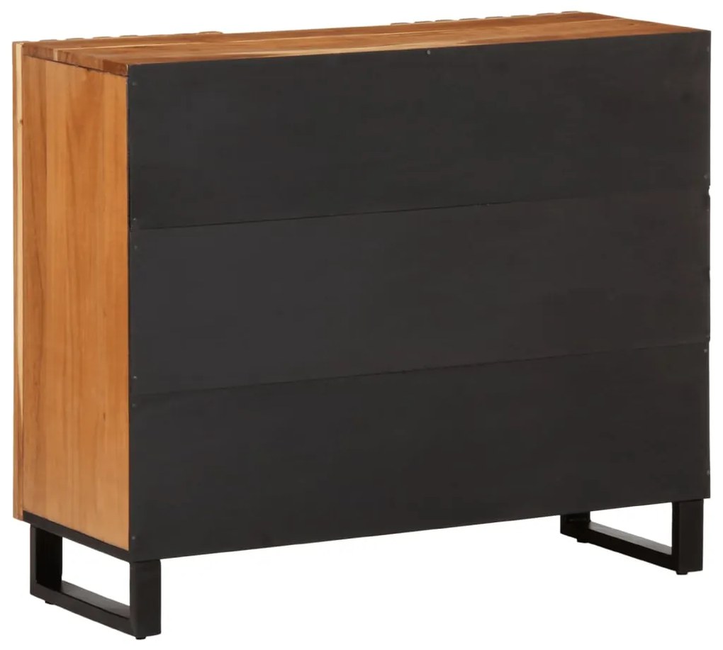 Credenza 90x34x75 cm in legno massello di acacia