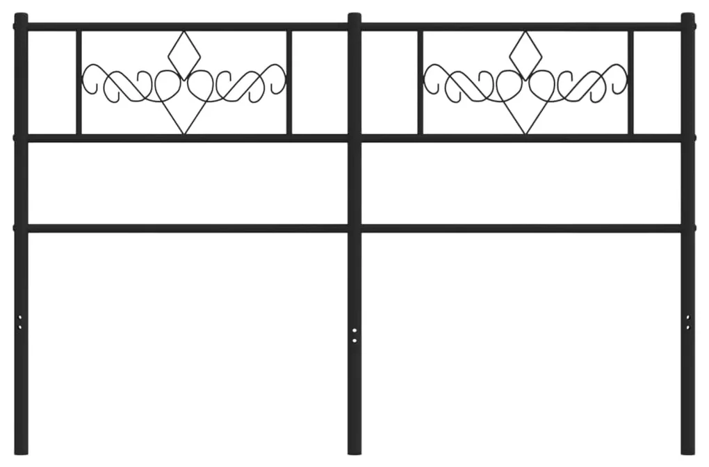 Testiera in metallo nero 120 cm