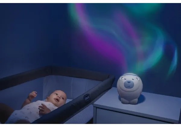 Chicco - Proiettore per bambini 2in1 POLAR BEAR 3xAA blu