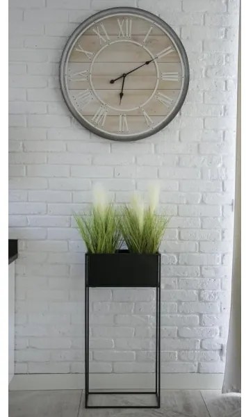 Portafiori 90x44 cm nero