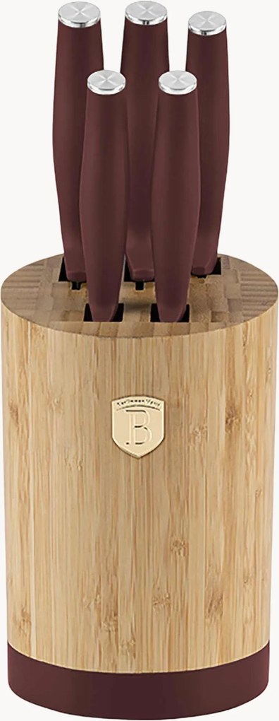 Set di coltelli da cucina in acciaio inossidabile con supporto Leonardo, set da 6