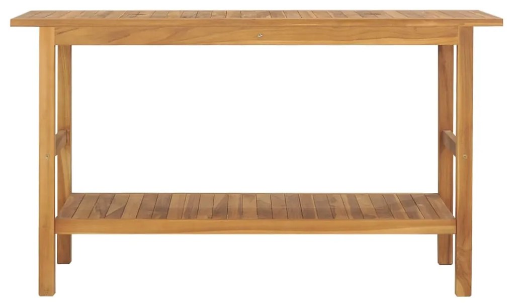 Vanità da bagno in legno massello di teak 132x45x75 cm