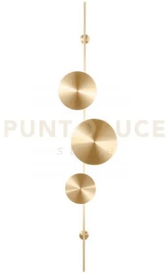 Applique a parete led idol in alluminio oro 33w 3720lm cct 3000k 40...