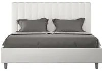 Letto Matrimoniale 160x200 cm con Rete e Contenitore Agueda Bianco