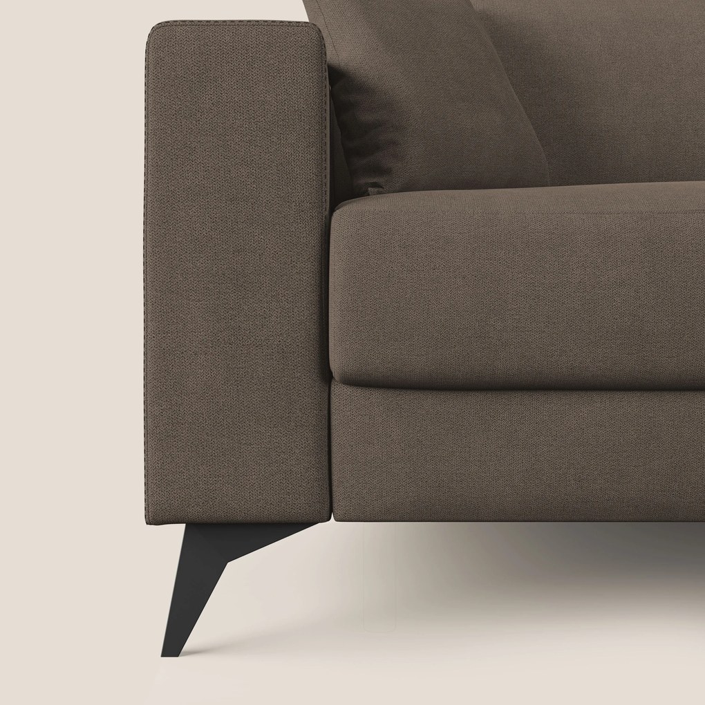 Pegaso divano letto angolare con poggiatesta reclinabili e rivestimento impermeabile T02 marrone