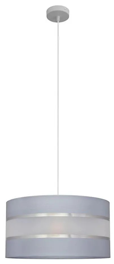 Lampadario a sospensione con filo HELEN 1xE27/15W/230V diametro 40 cm grigio/argento