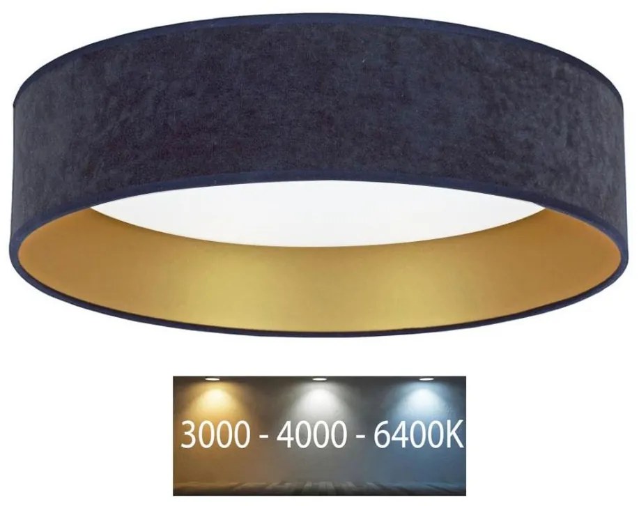 Brilagi - Plafoniera LED VELVET LED/24W/230V 3000/4000/6400K blu/oro