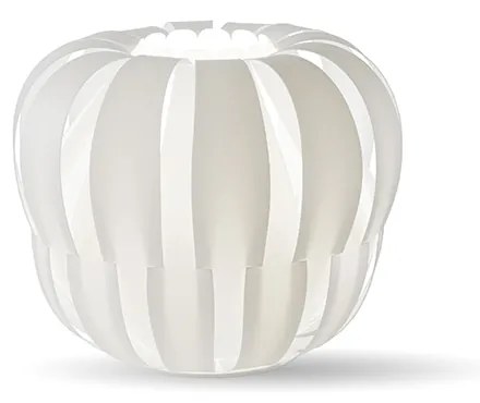 Lampada Da Tavolo Moderna 1 Luce Queen In Polilux Bianco D42 Made In Italy