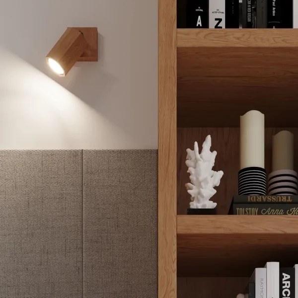 Sollux SL.1028 - Faretto da parete ZEKE 1xGU10/40W/230V rovere