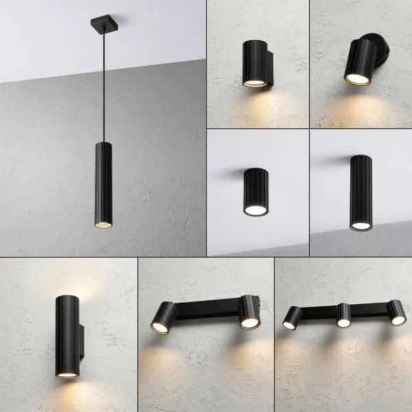 Brilagi - Lampada a sospensione con cavo CRISPINA 1xGU10/10W/230V nera