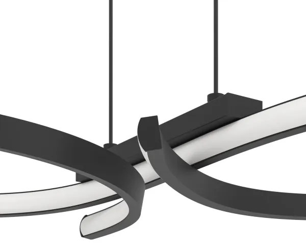 Eglo 901267 - Lampadario LED a sospensione con filo SERPINS LED/21W/230V 3000K nero