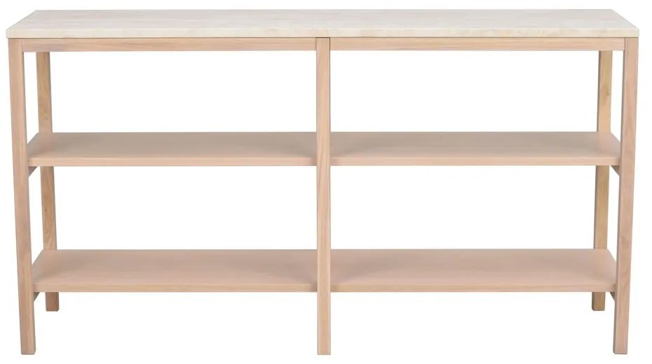 Consolle bianca con piano in pietra 140x40 cm Orwel - Rowico