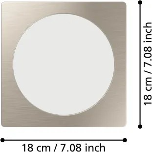 Eglo 901409 - Lampada da incasso a LED FUEVA LED/10,5W/230V 16,6x16,6 cm cromo
