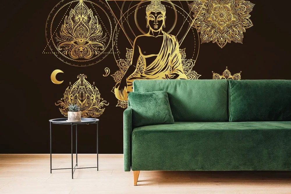 Carta da parati autoadesiva – Buddha dorato