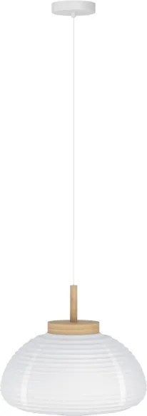 Eglo 44065 - Lampadario a sospensione su cavo SUMMERHILL 1xE27/40W/230V Ø 55 cm bianco/beige