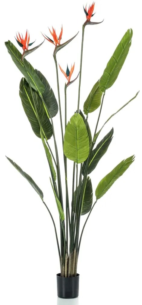 Pianta Artificiale Di Strelitzia Con 4 Fiori İn Vaso 150 Cm /