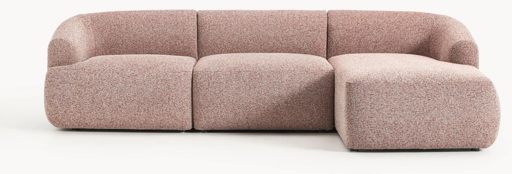 Divano angolare XL componibile 4 posti in bouclé Sofia