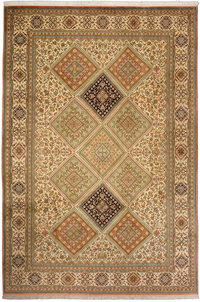 Cashmere Silk Tappeto orientale 320 x 220 Beige (Indian) Annodato A Mano
