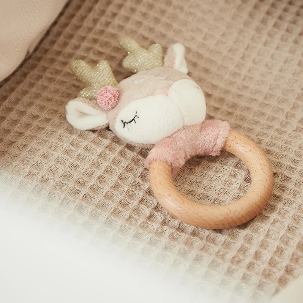 Bieco - Giocattolo motorio con sonaglio - cerbiatto Ella