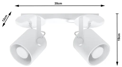 Faretto LAROSA 2 2xGU10/40W/230V bianco