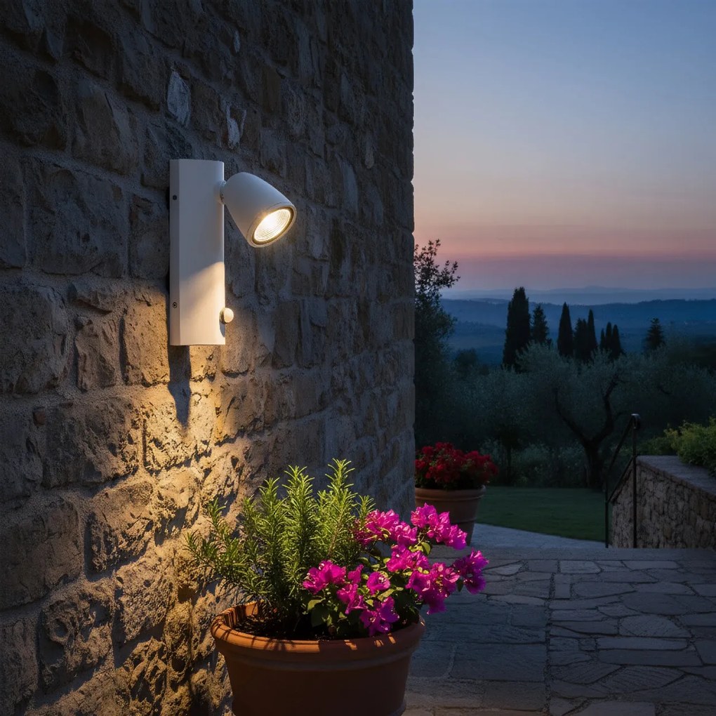 Applique da Esterno GU10 IP65 con Sensore Movimento AXIS - Bianca