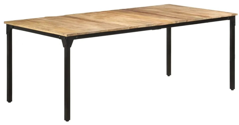 Tavolo da Pranzo 200x100x76 cm in Legno di Mango Grezzo