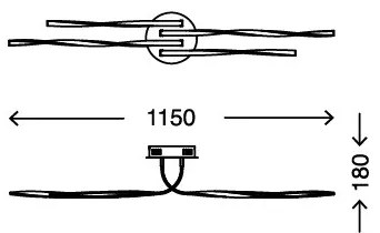Briloner 3340-042 - Plafoniera LED dimmerabile TWIN 4xLED/7,5W/230V