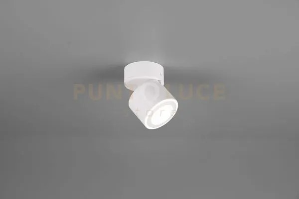 Taurus spot led 5w 450lm, 3000k metallo bianco orientabile girevole...