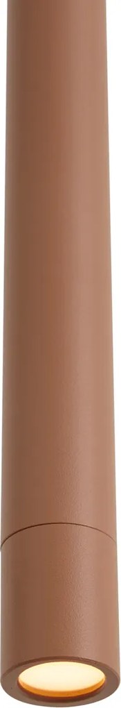 Lampada a sospensione moderna color Moka con piastra a soffitto integrata - Chuba