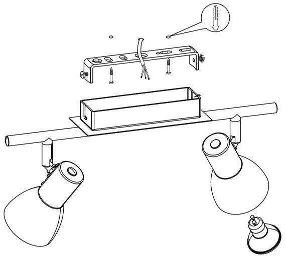 Eglo 94585 - Faretto LED BARNHAM 2xGU10/3,3W/230V