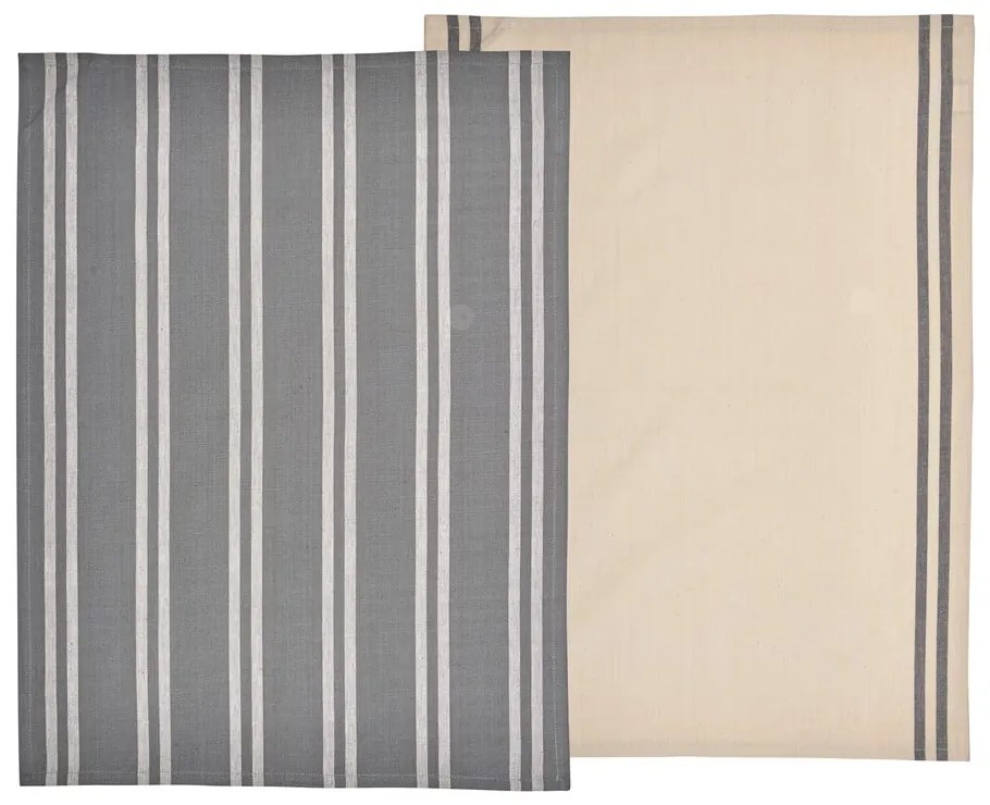 Set di 2 strofinacci in cotone beige-grigio , 50 x 70 cm Soft Tools - Södahl