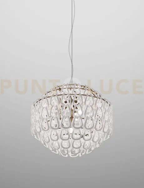 Giogali sospensione 65 bianco e bronzo opaco 4 luci attacco e27 in ...