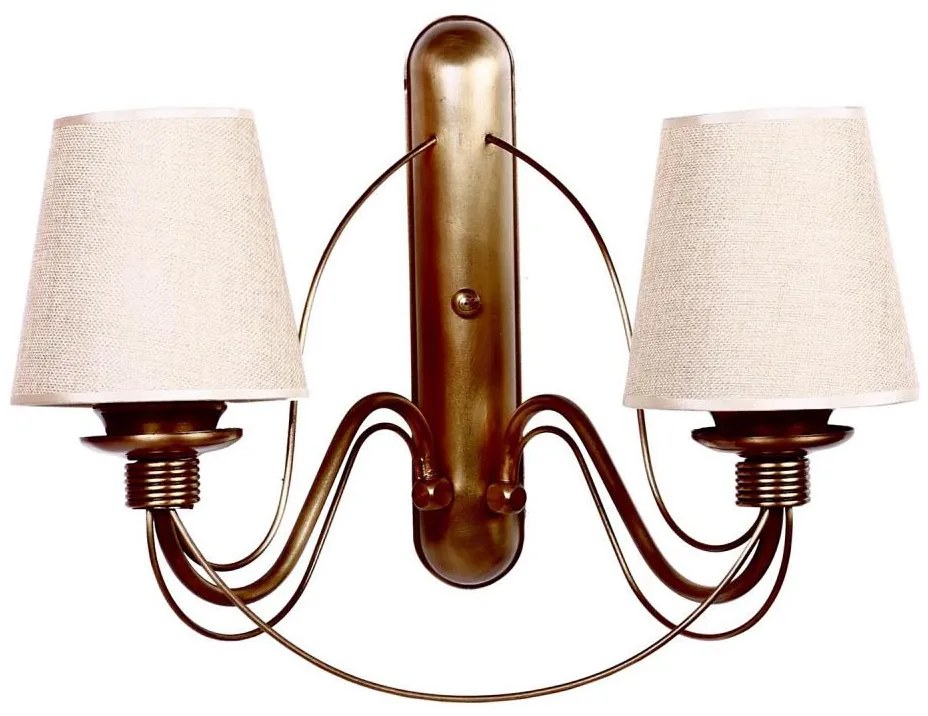 Lampada da parete CLASSIC 2xE27/40W/230V bronzo/beige
