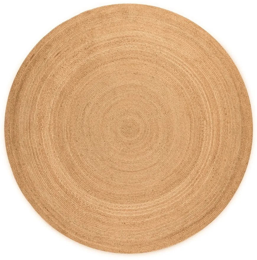 Tappeto rotondo di colore naturale in iuta reversibile ø 200 cm Braided – Hanse Home