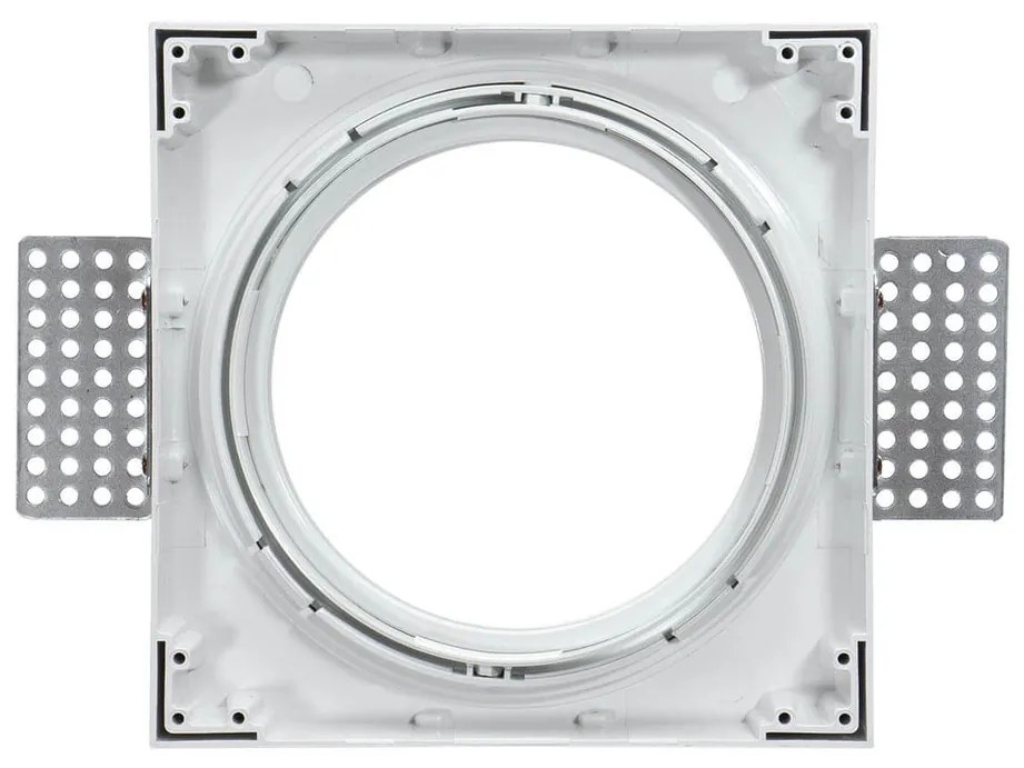 Portafaretto da Incasso AR111 Quadrato Orientabile 148x148mm - Bianco