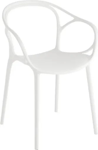 Sedia in polipropilene Bianco per interni ed esterni - HUG 2 sedie