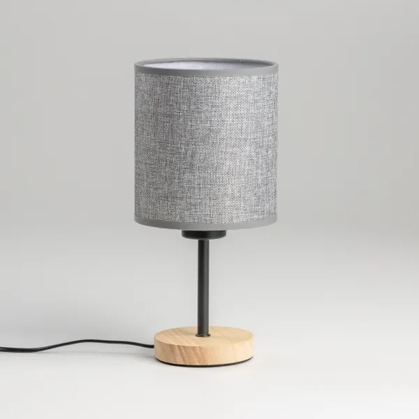 Brilagi - Lampada da tavolo NUBILA WOOD 1xE27/25W/230V quercia/grigio