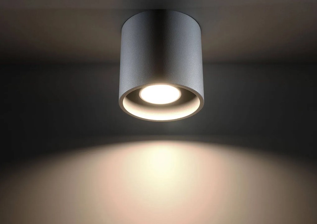 Plafoniera da Soffitto in Alluminio ORBIS 1 GU10 Grigia da interno