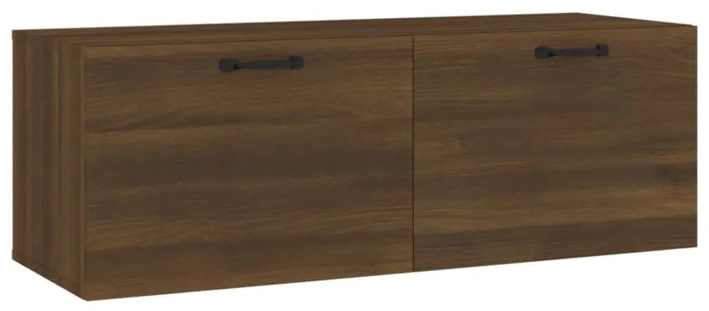 Mobile pensile rovere marrone 100x36,5x35 cm legno multistrato