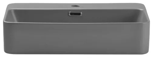 COMAD TRUST 2 MATT LIGHT GREY (E-6282) - Lavabo da appoggio TRUST 55x38 cm grigi