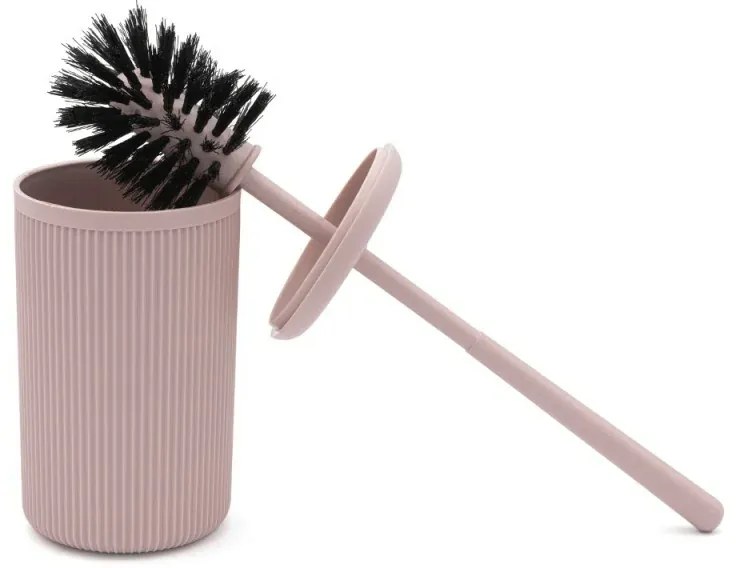 Scopino WC da appoggio rosa in plastica Ring