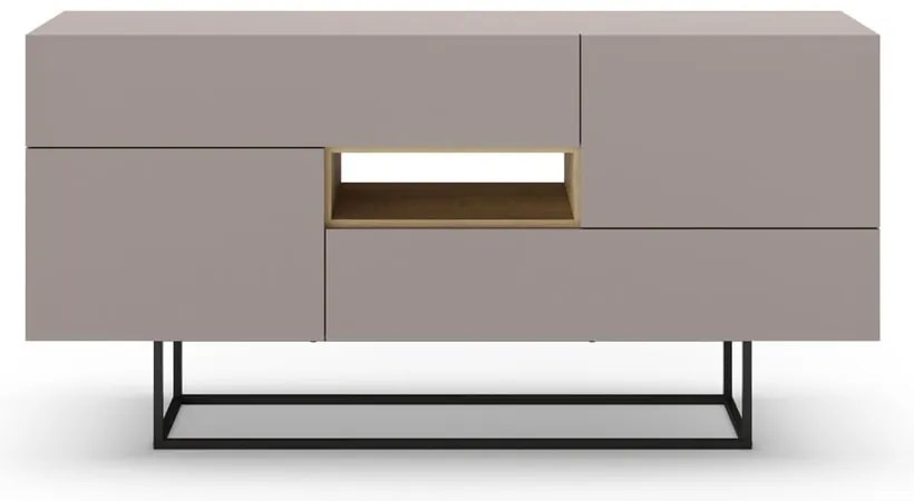 Cassettiera bassa grigio-beige 145x82 cm Titan - Marckeric