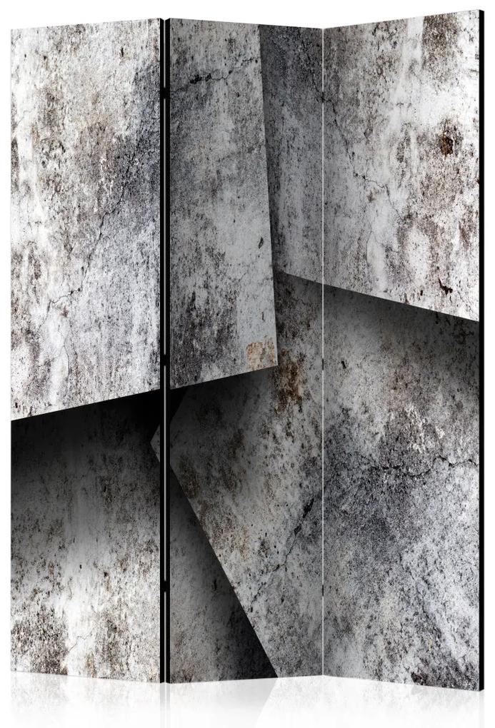 Paravento design Carte di Cemento - texture di figure geometriche creative in cemento