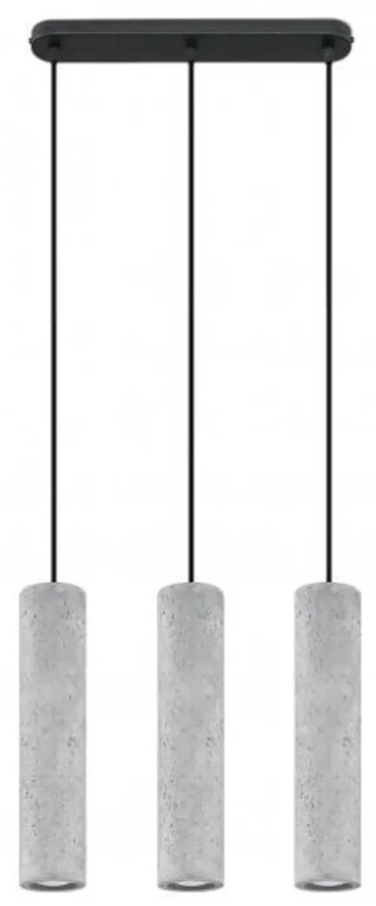 Lampadario a Sospensione in Cemento Leggero 3xGU10 LUVO 3 da interno