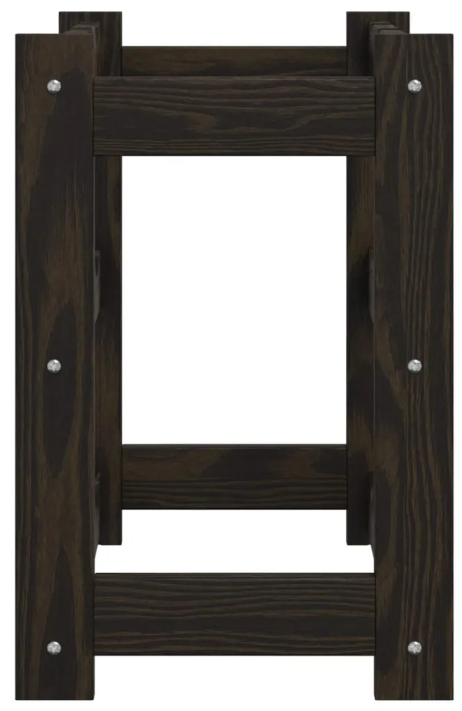 Portabottiglie per 12 bottiglie nero legno massello di pino