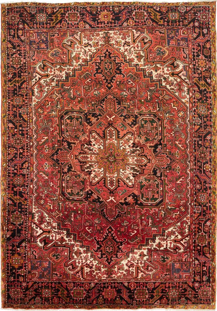 Heriz Tappeto persiano 230x320 Rosso (Iran) Annodato A Mano