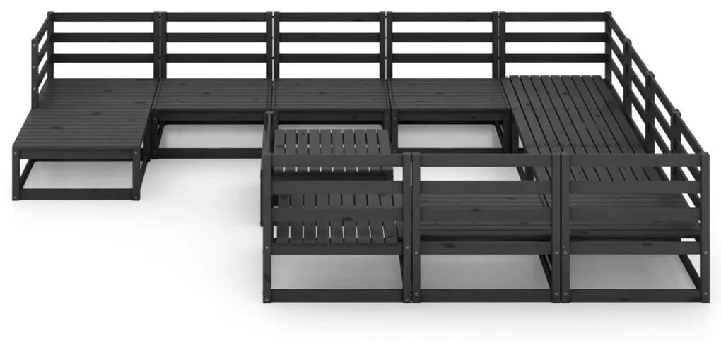 Set divani da giardino 12 pz in legno massello di pino